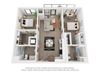 Two bedroom floor plan The Mansion_C2